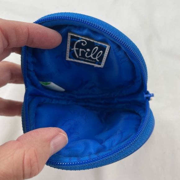Vera Bradley Frill Blue and White Coin Pouch - Picture 5 of 7